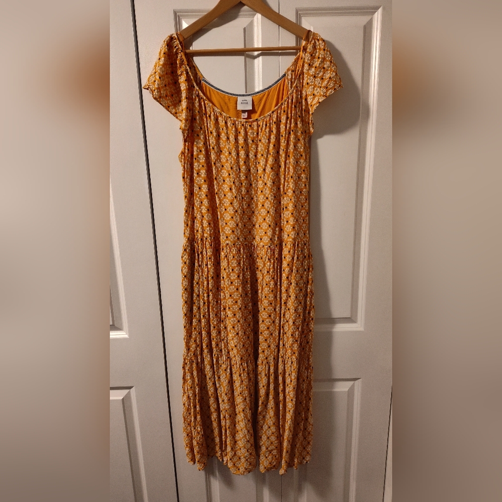 KNOX ROSE Solaris Tiered Midi Dress (Extra Large)
